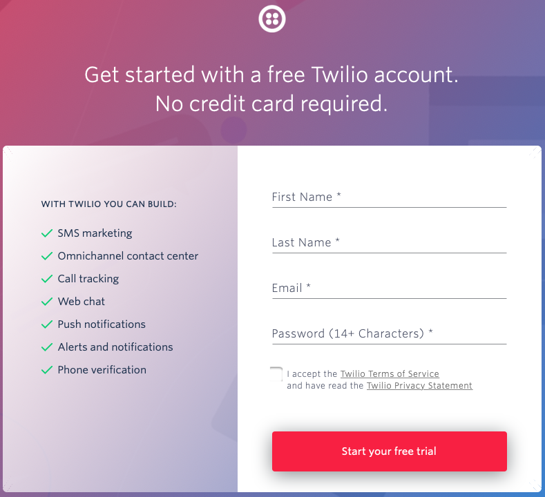 Getting started with Twilio